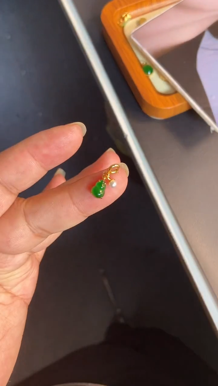 吊坠(不含链)银S925镶嵌翡翠1