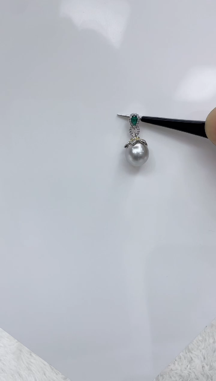 【闪购商品】海水珍珠颈饰银S925镶嵌海水珍珠吊坠