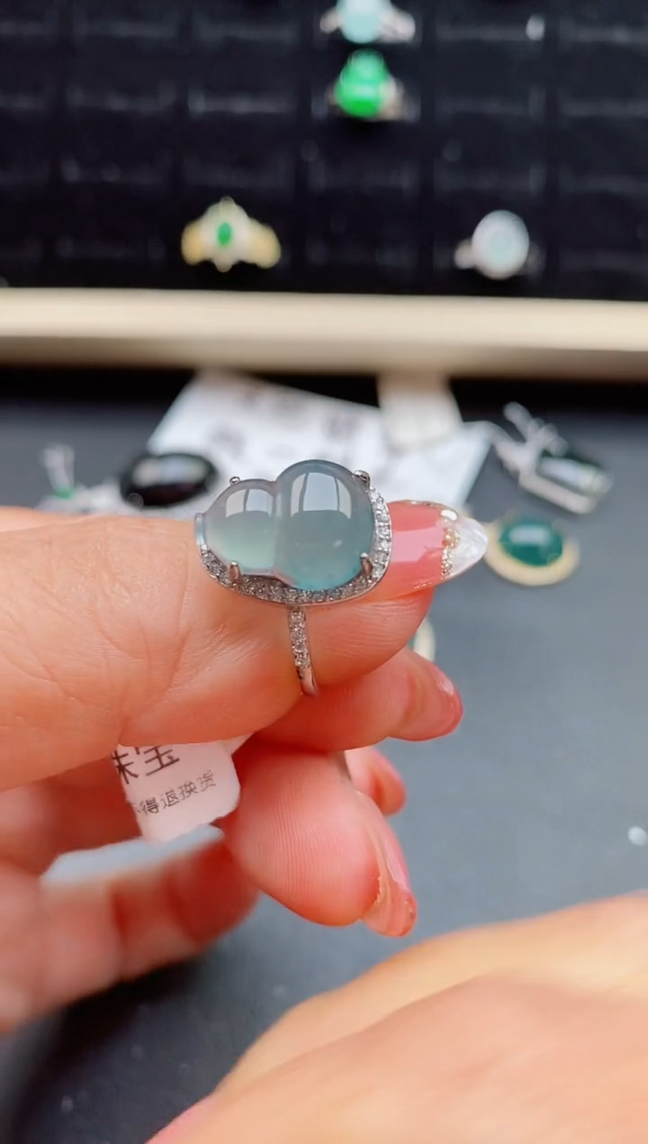 【闪购商品】翡翠戒指银S925镶嵌508050