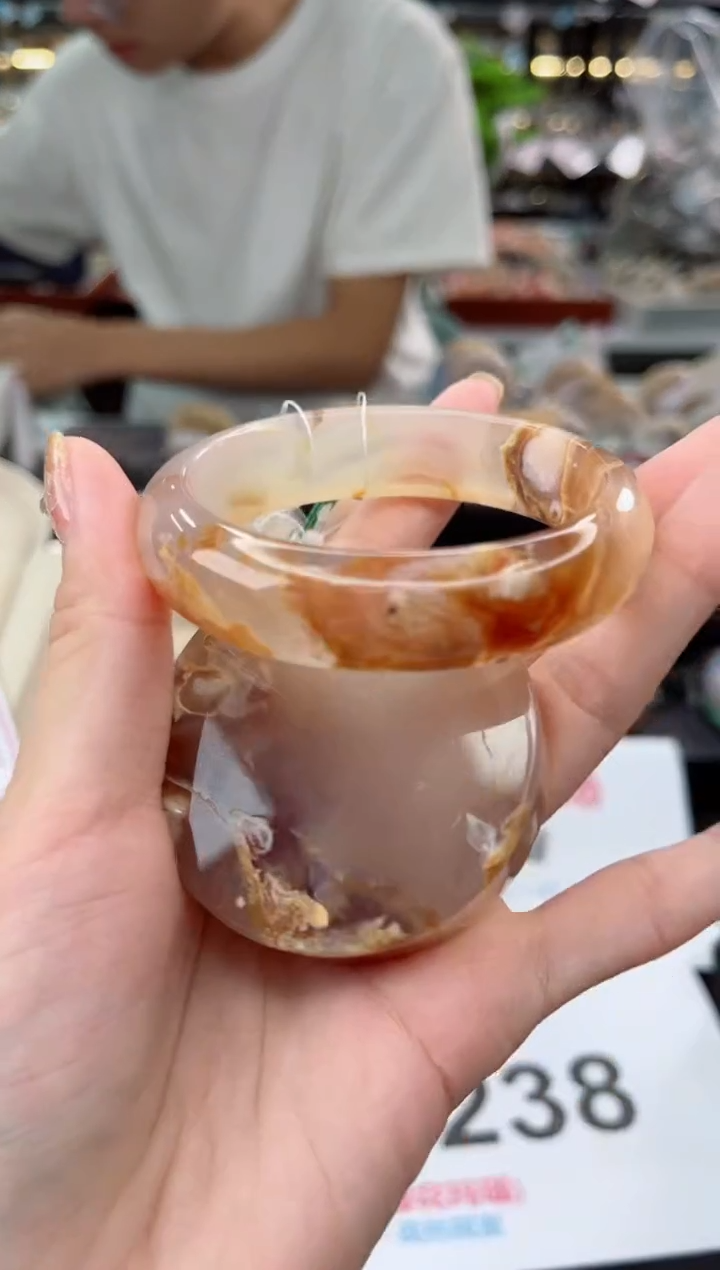 【闪购商品】石英质玉手镯未镶嵌55圈口（赠品镯心）35572177