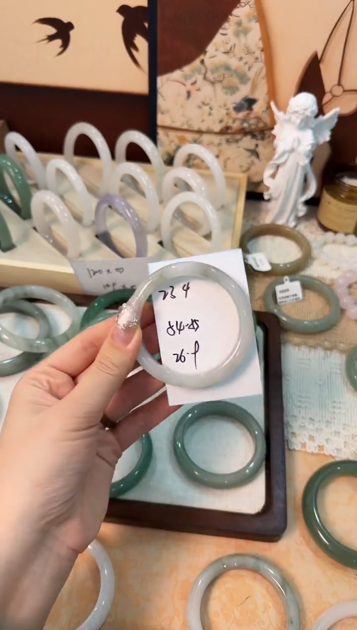 未镶嵌手镯石英质玉234//54-55