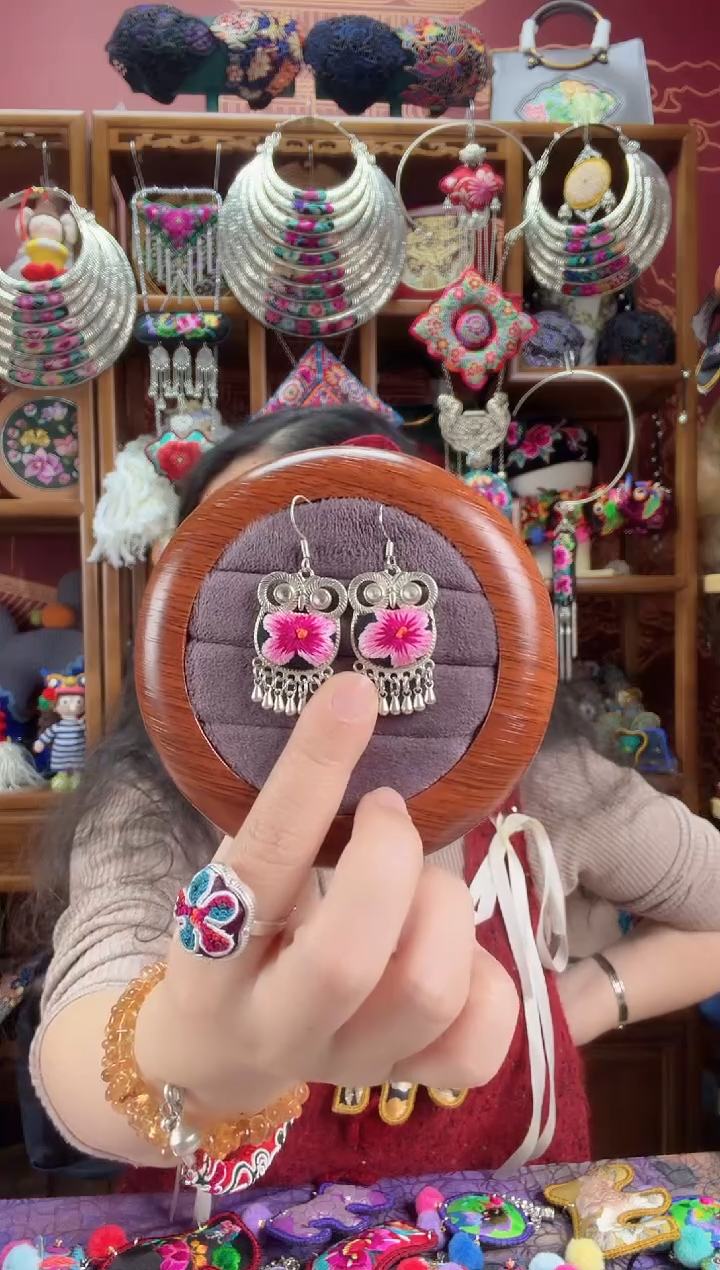 刺绣耳环18甜甜家