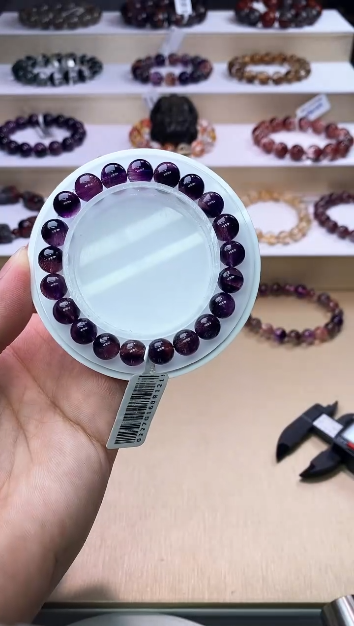 【闪购商品】水晶手链未镶嵌紫超七单圈8m+