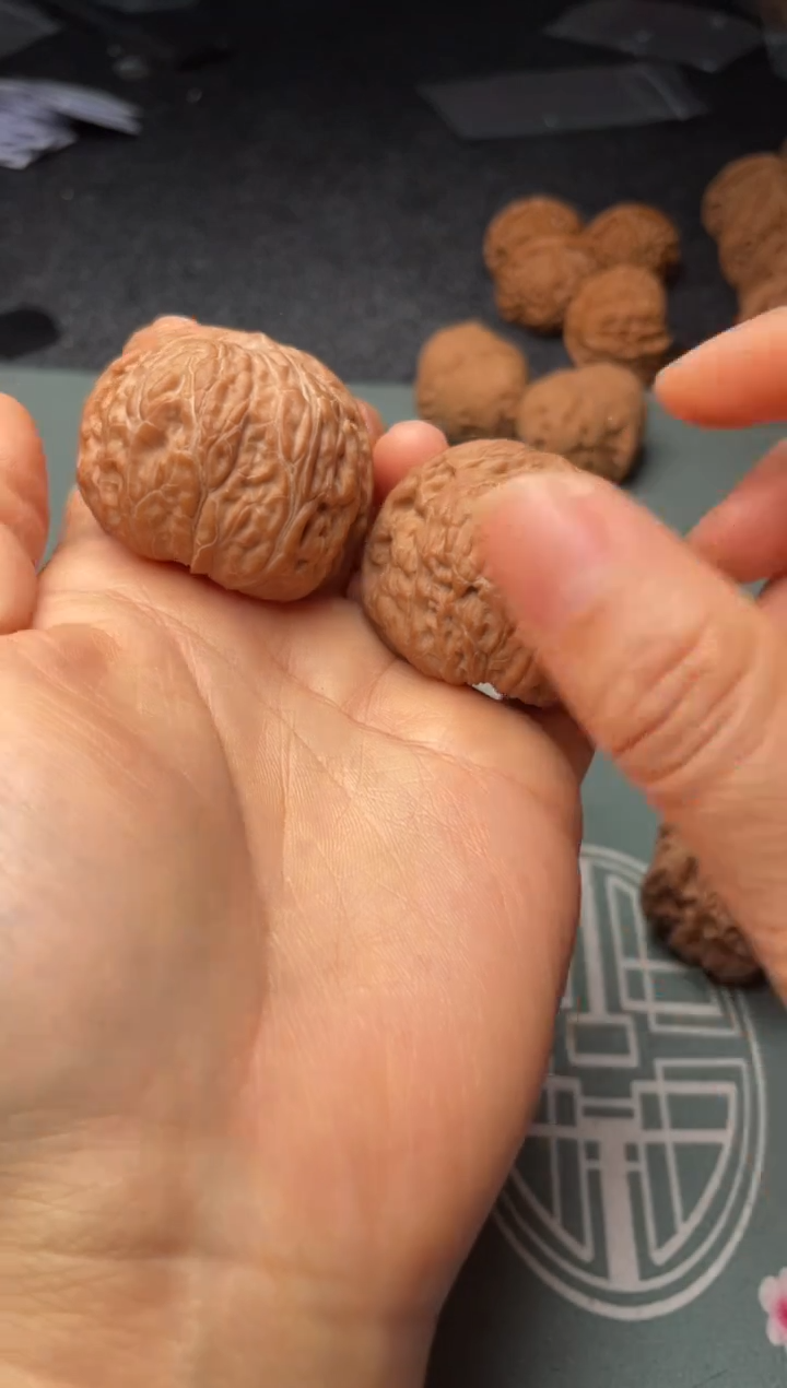 把件文玩核桃w223  平底锅 40尺