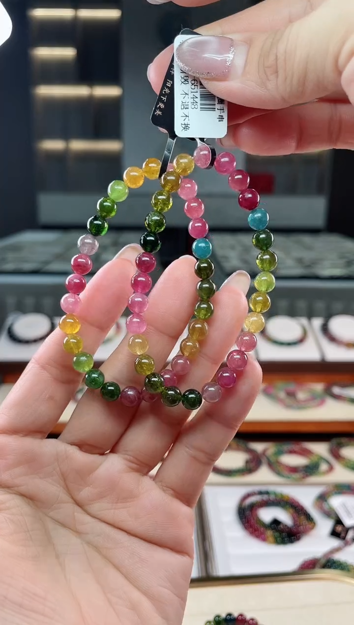 未镶嵌老矿碧玺单圈手串6mm+碧玺多样性发一条 T