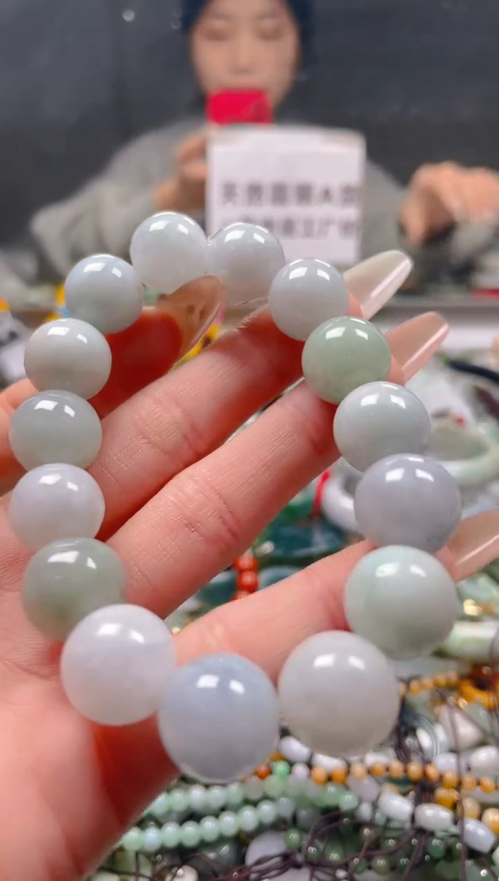 【闪购商品】翡翠颈饰未镶嵌13-14MM/B/翡翠A货一图一物