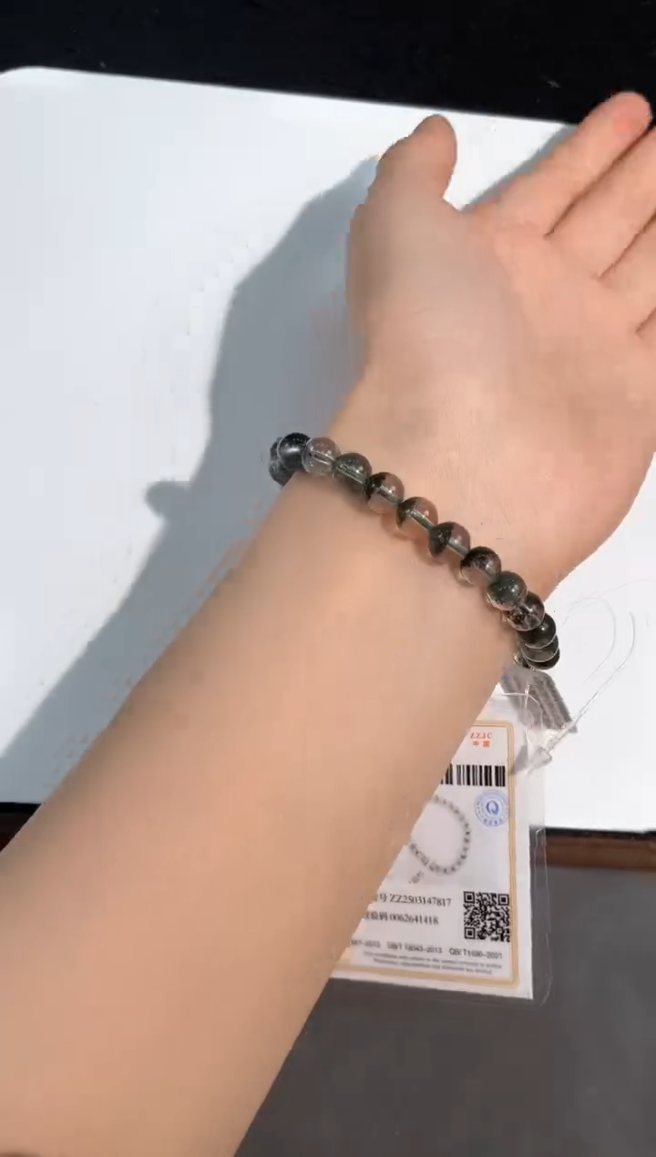 【闪购商品】水晶手链未镶嵌100号绿幽灵单圈6,mm