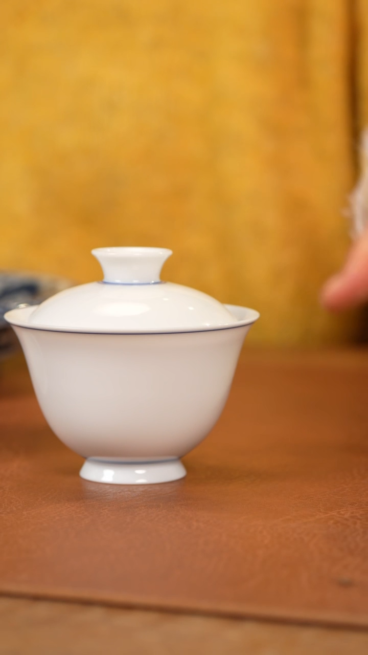 【闪购商品】杯博瑞堂白胎岩茶盖碗