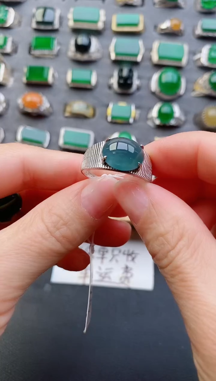 【闪购商品】翡翠戒指银S925镶嵌1221