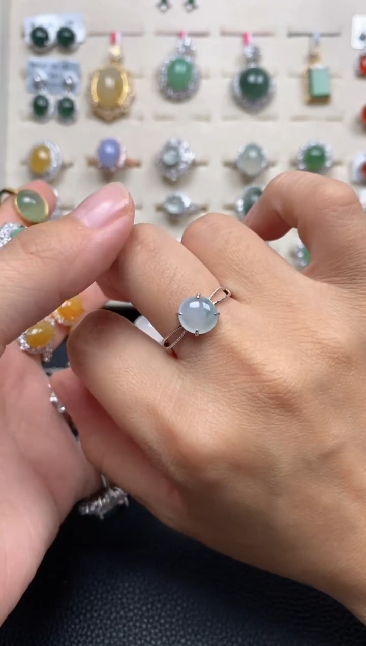 【闪购商品】翡翠戒指银S925镶嵌1111