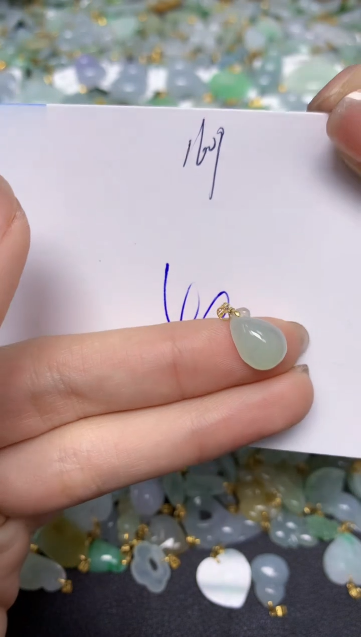 【闪购商品】翡翠颈饰18K金镶嵌天然翡翠A货