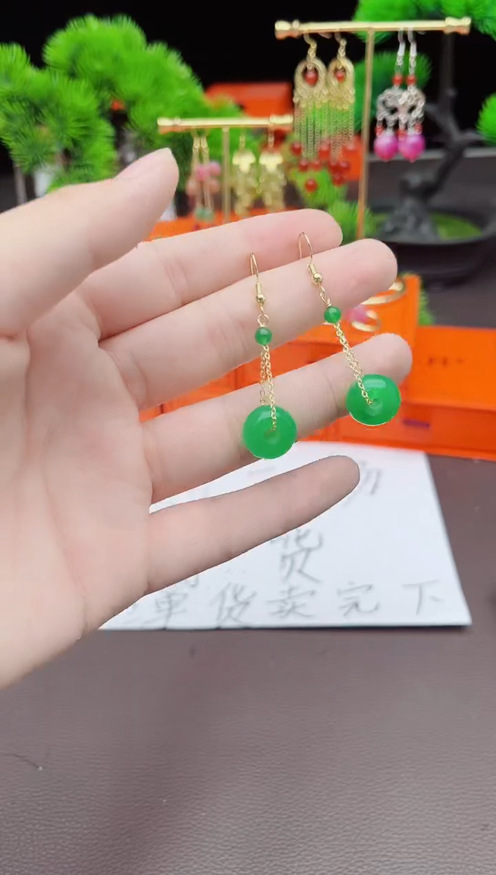 【闪购商品】玛瑙/玉髓耳钉银S925镶嵌606000