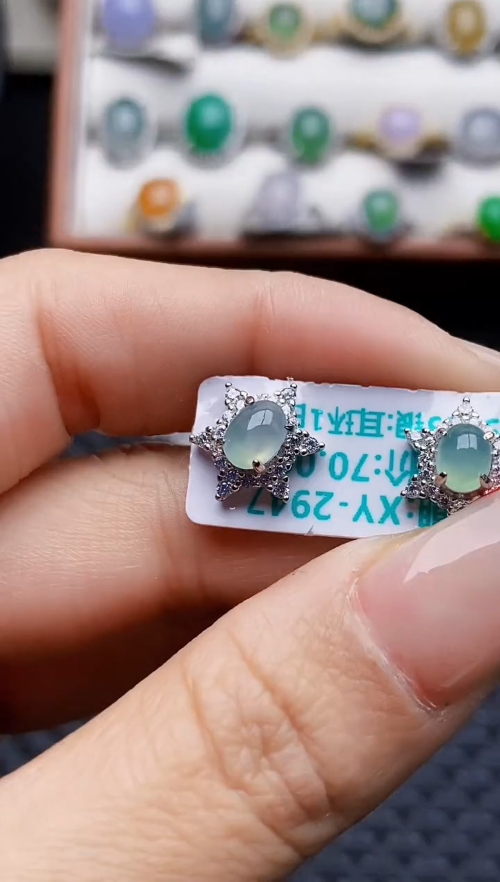 银S925镶嵌戒指翡翠4029