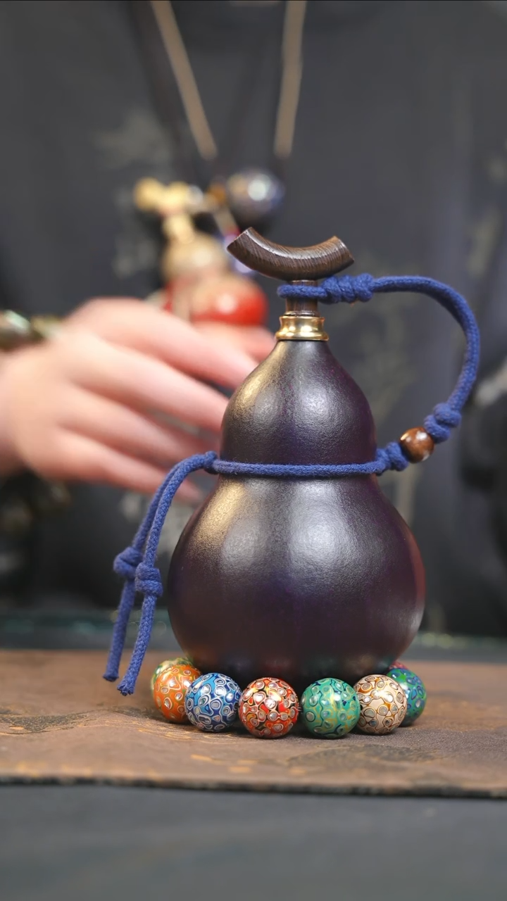 【闪购商品】YS262大漆酒葫芦不包手串及旋转底座