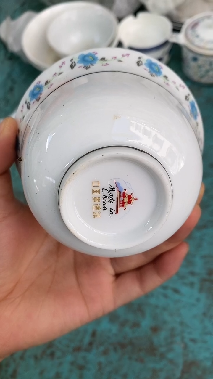 描金小兰花2才盖碗 不带底盘