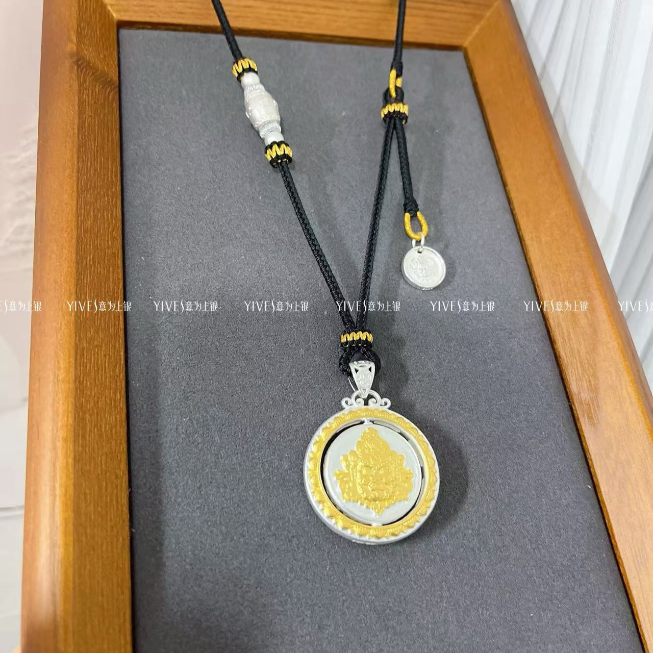吊坠足银 足银9999黄财财转动款国风款新中式手工气质轻奢时尚