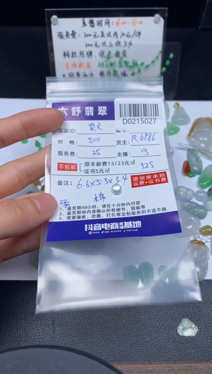 【闪购商品】翡翠吊坠(不含链)未镶嵌D0215027