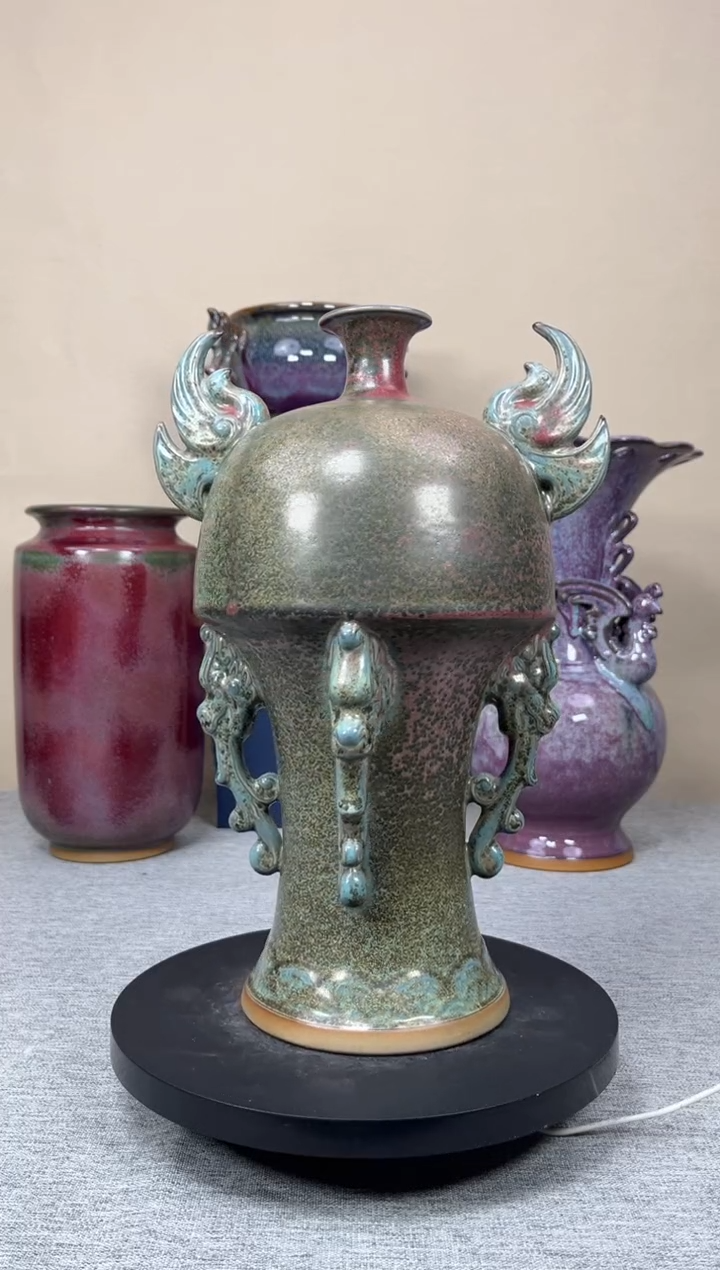 摆件陶神垕钧瓷收藏工艺品