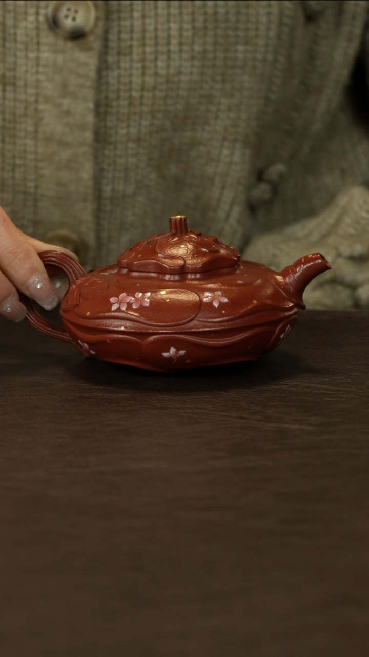 【闪购商品】紫砂茶壶直播福利雷罡朱泥风卷葵