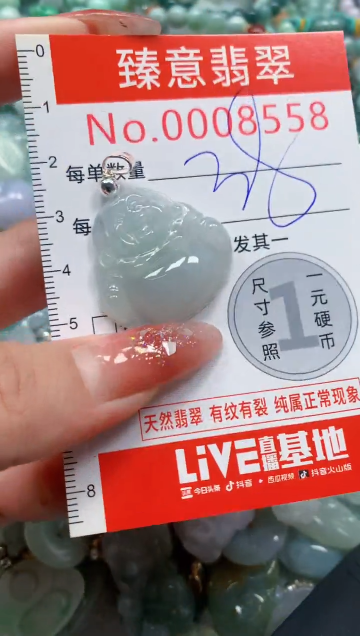 翡翠未镶嵌吊坠(不含链)8558