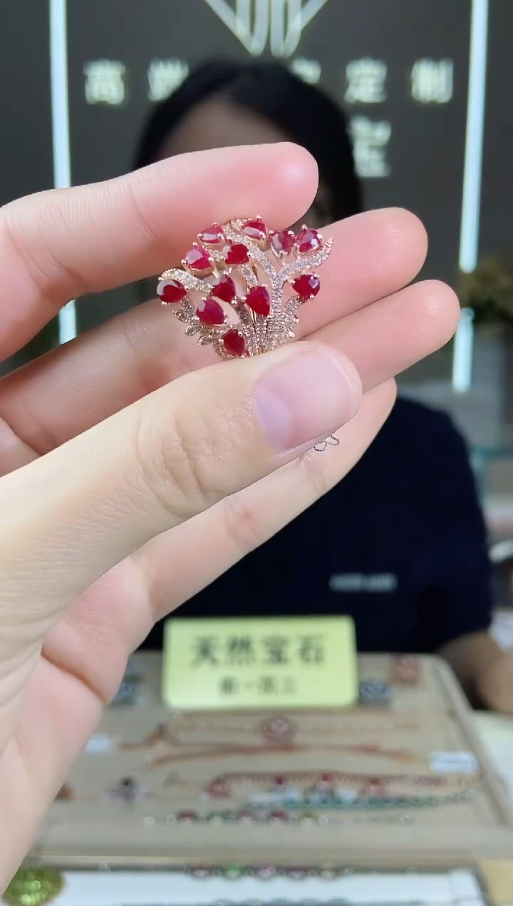 【闪购商品】红宝石手饰银S925镶嵌手饰