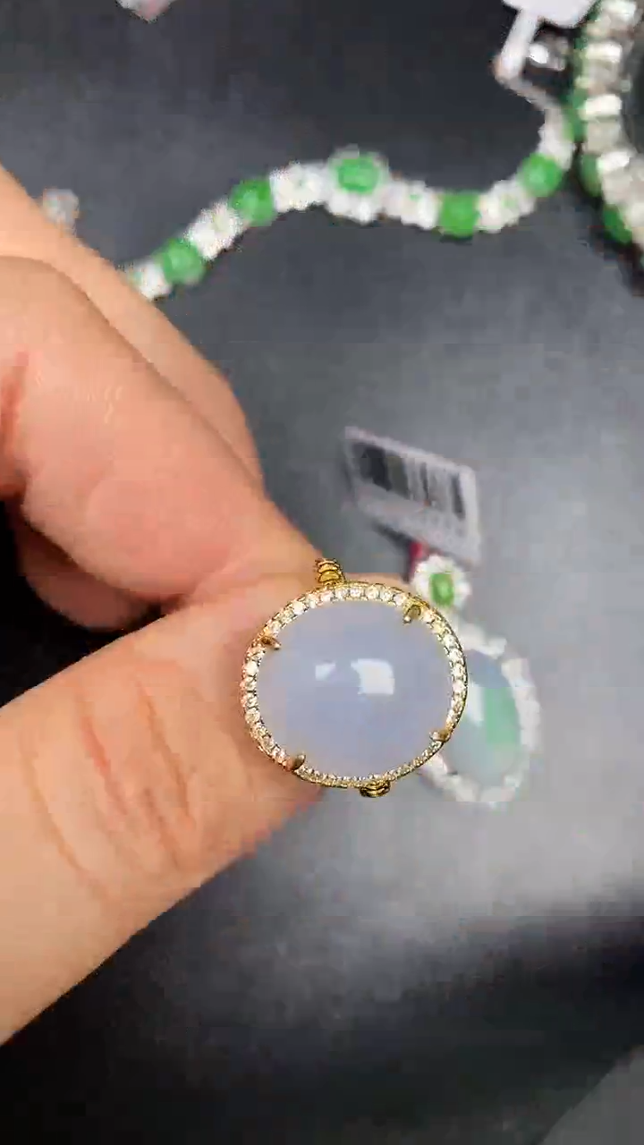 银S925镶嵌戒指翡翠2920