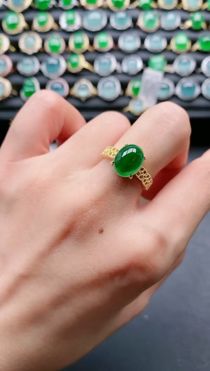 【闪购商品】翡翠戒指银S925镶嵌11111111
