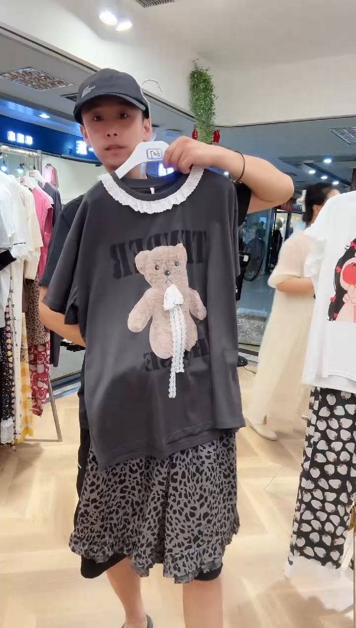 棉豹纹短裤套装160斤以下