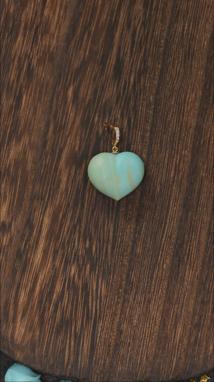 【闪购商品】绿松石挂饰18K金镶嵌1