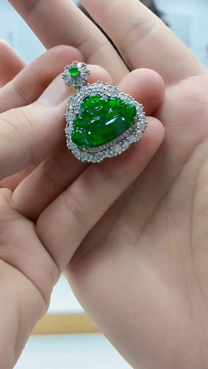 未镶嵌定制翡翠4688bb-毛货挂件16