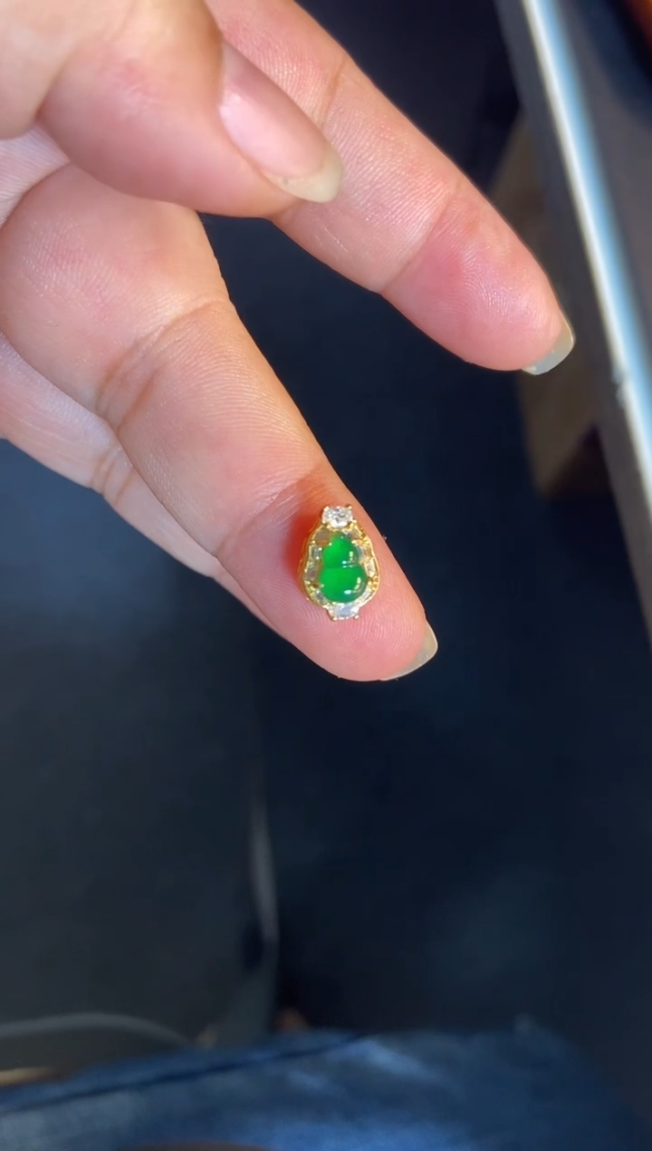 吊坠(不含链)银S925镶嵌翡翠1