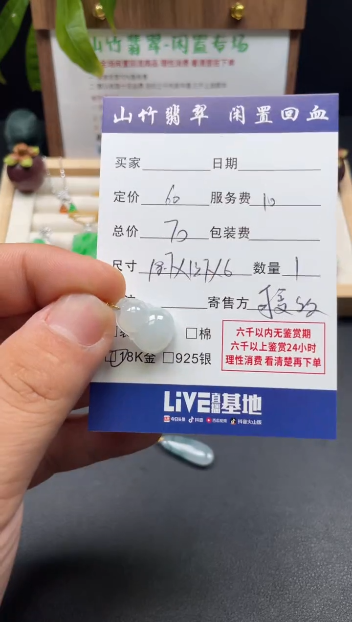 颈饰18K金镶嵌翡翠3002938