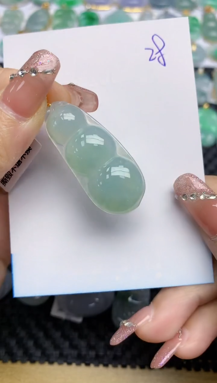【闪购商品】翡翠颈饰18K金镶嵌天然A货翡翠 28