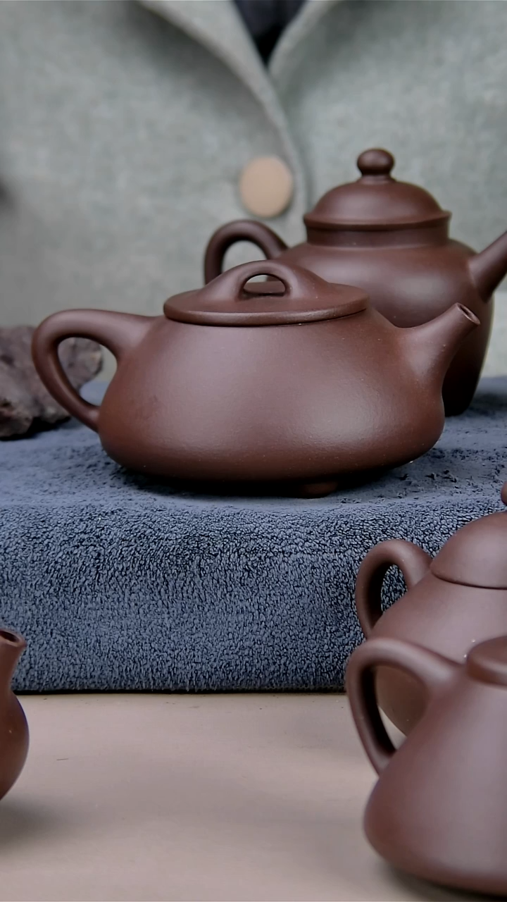 【闪购商品】紫砂茶壶景周石瓢250/240底槽清