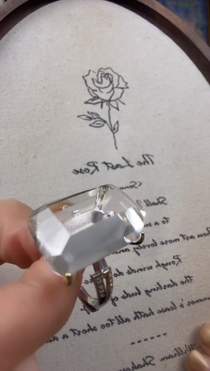 银S925镶嵌戒指水晶天然