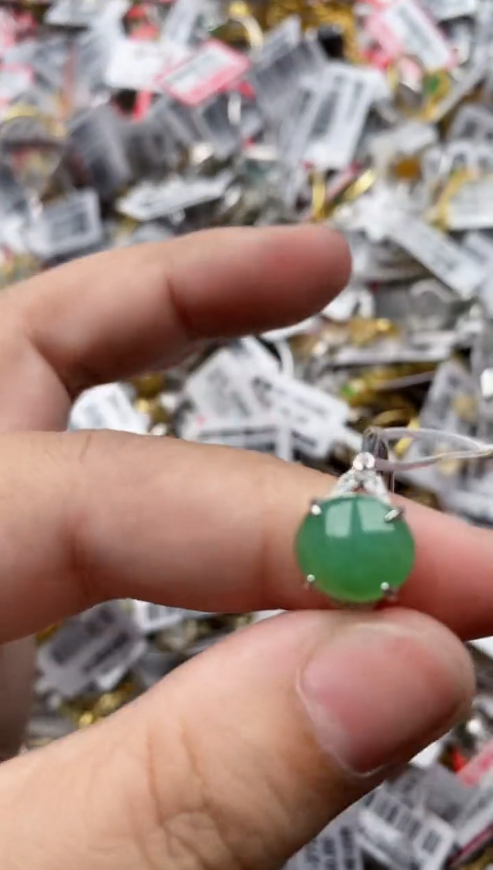 【闪购商品】翡翠戒指银S925镶嵌444444---8