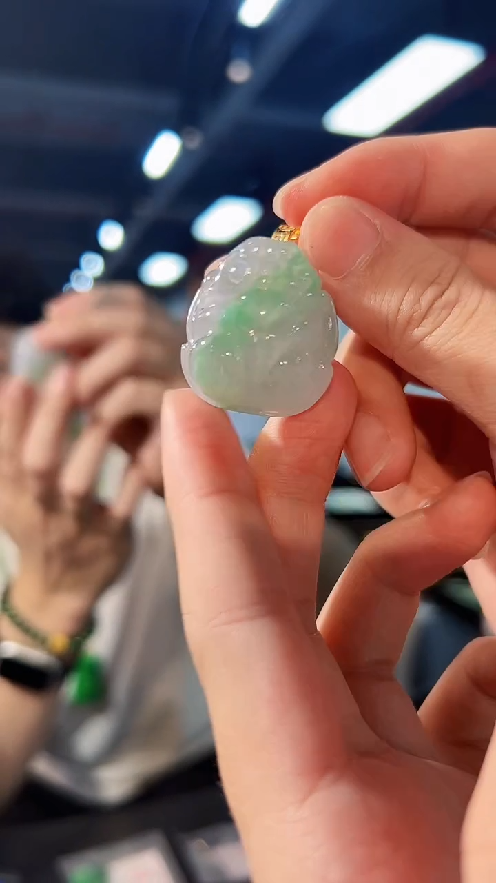 【闪购商品】翡翠颈饰18K金镶嵌缅料A货/支持复检/一件