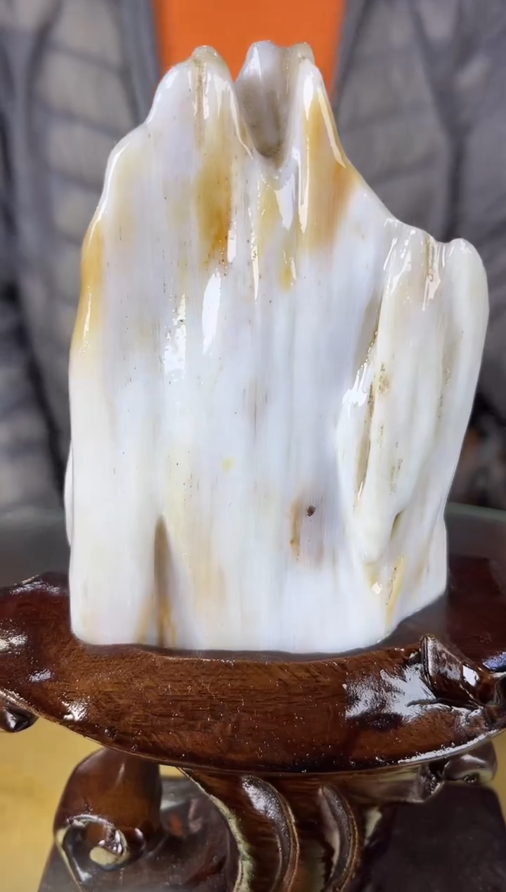 未镶嵌珠宝奇石硅化玉缅甸天然树化玉摆件