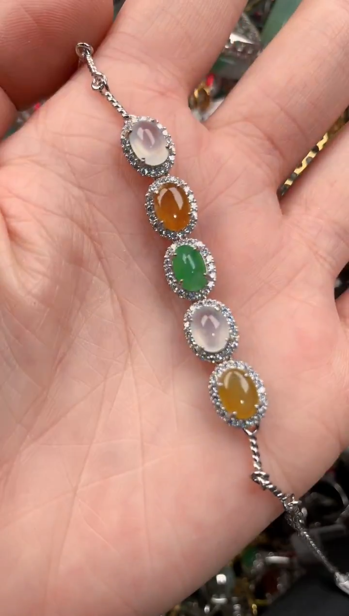 银S925镶嵌戒指翡翠555---2