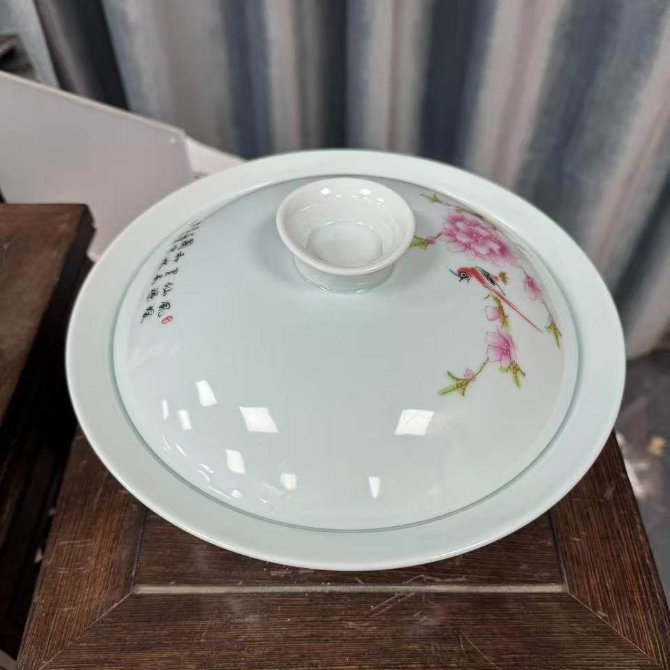 景德镇陶瓷/水点桃花大合器