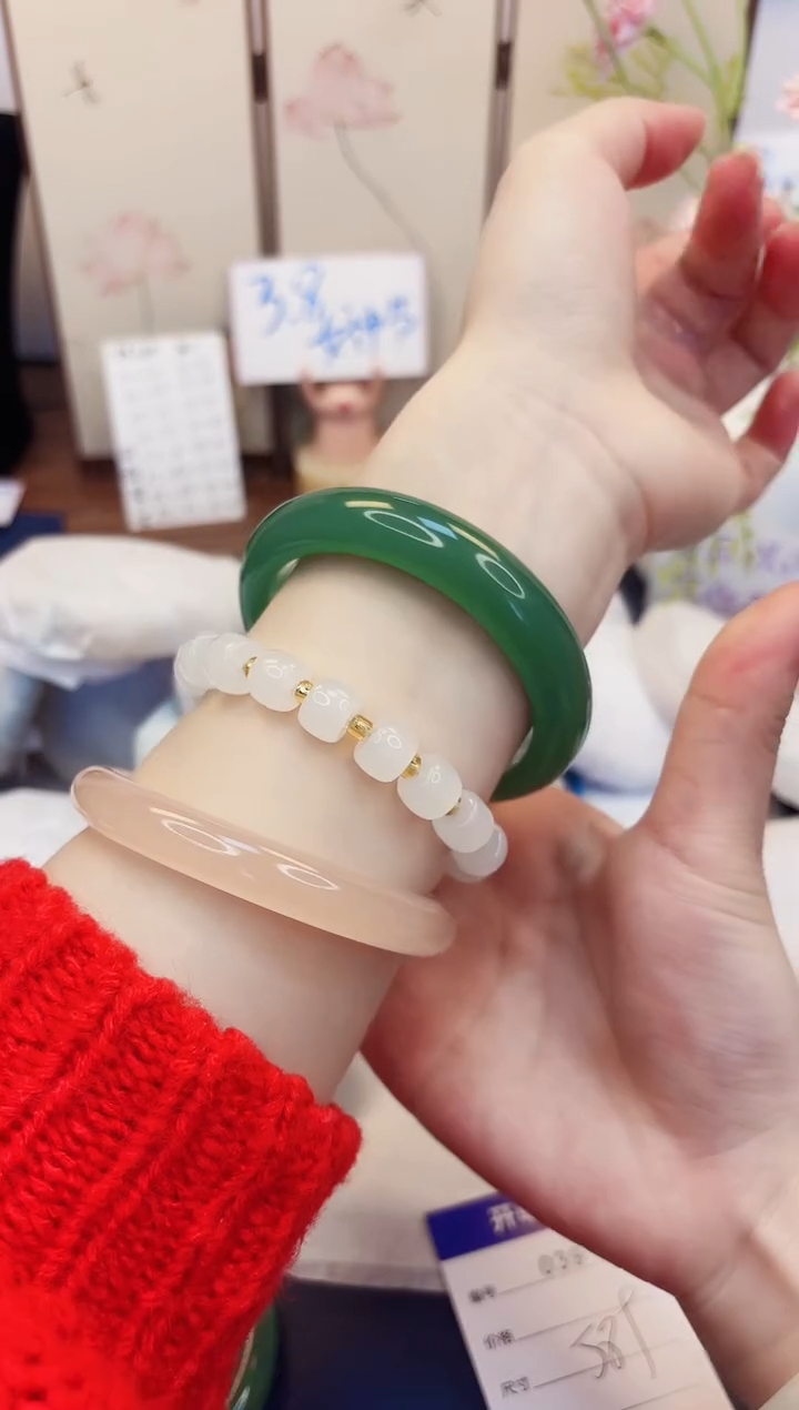 【闪购商品】石英质玉手镯未镶嵌39-东陵玉-圈口58