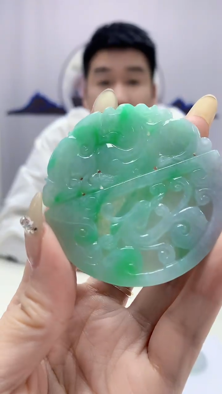 【闪购商品】定制翡翠未镶嵌5028DD-毛货挂件156