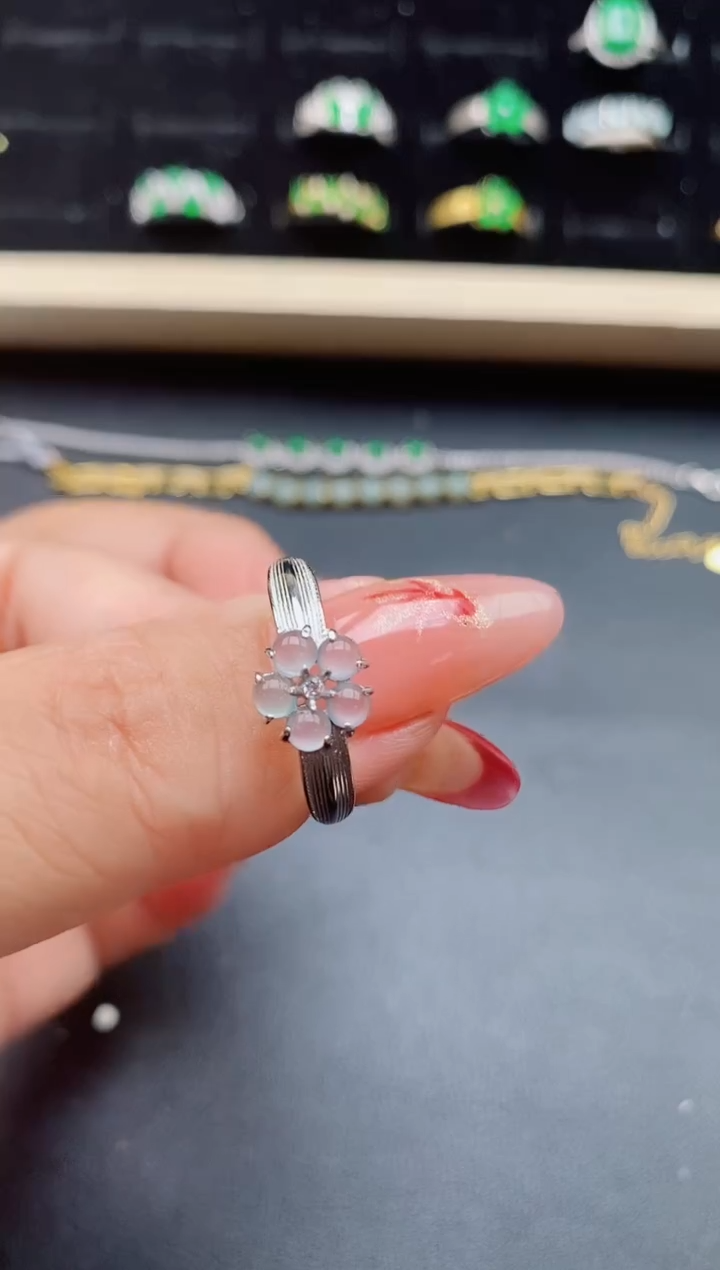 【闪购商品】翡翠戒指银S925镶嵌8505805