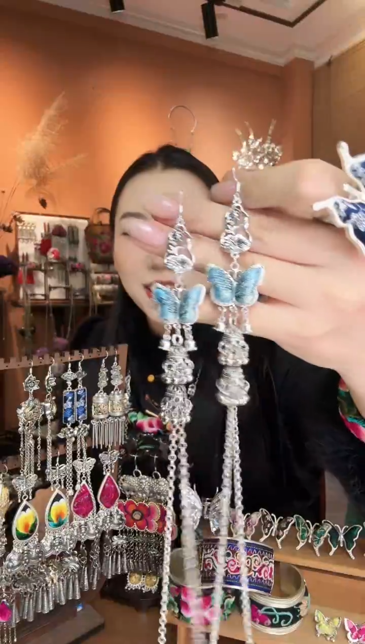 刺绣纯手工民族风耳环