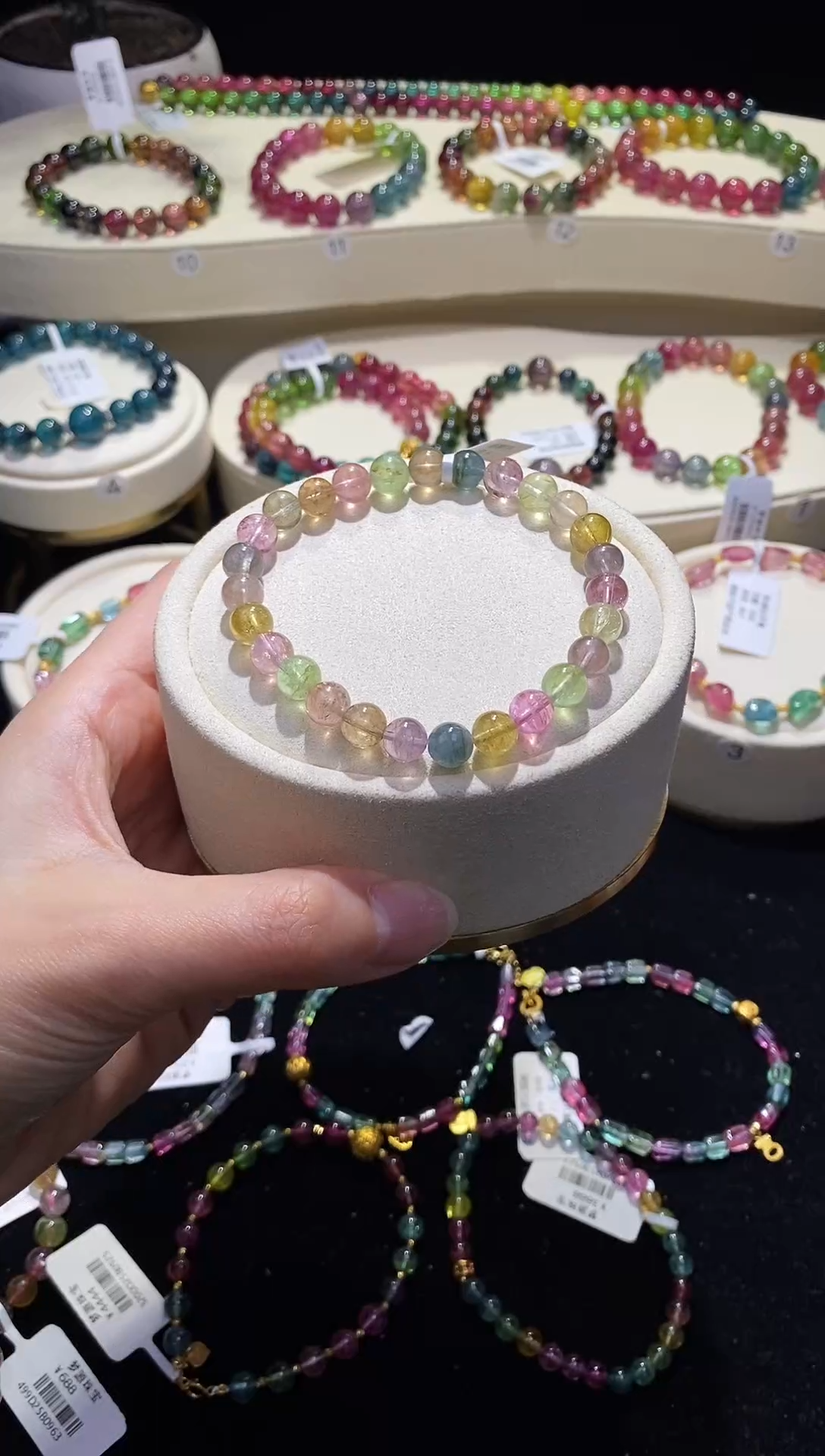 【闪购商品】碧玺手链未镶嵌15-B0962天然碧玺手链多样性发一