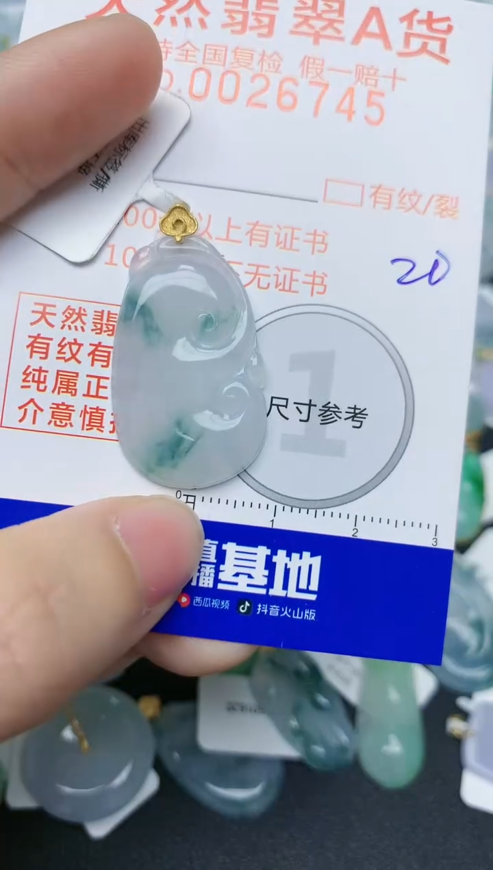 【闪购商品】翡翠颈饰18K金镶嵌天然翡翠A货    