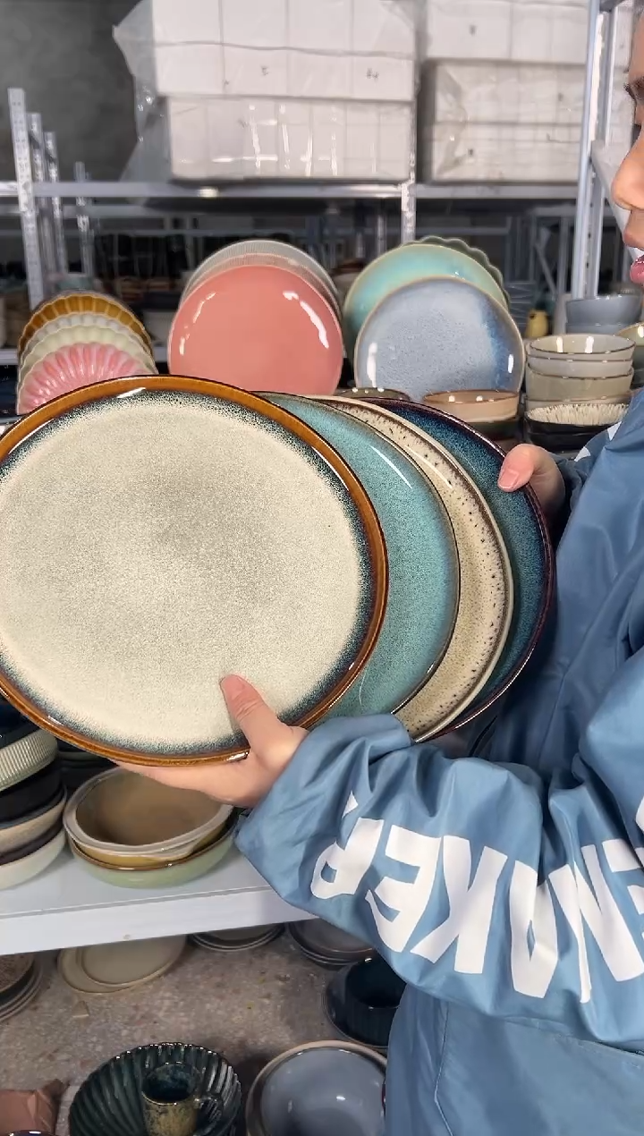 陶瓷外贸尾货瑕疵满20包邮X4大盘