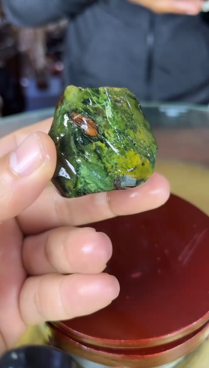 未镶嵌珠宝奇石硅化玉缅甸天然树化玉手把件