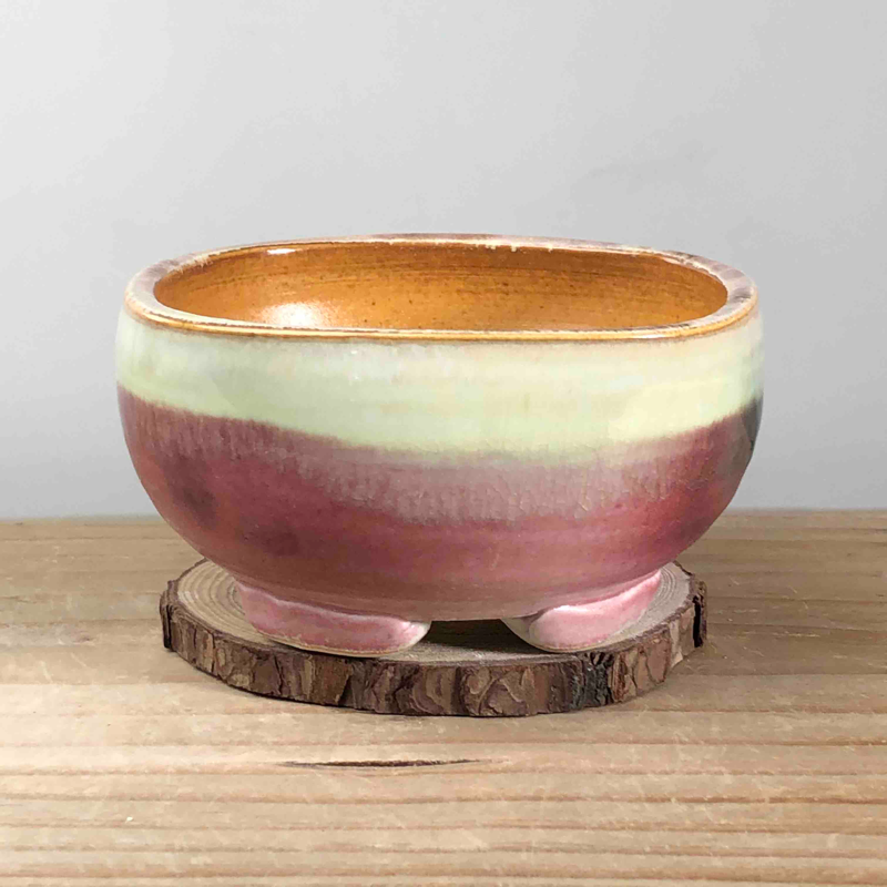 景德镇新款森系方形中号乌龟盆手工带脚百搭拼盘多肉植物陶瓷花盆