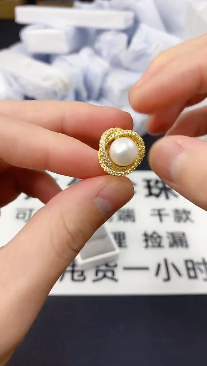 未镶嵌耳饰淡水珍珠jz1008